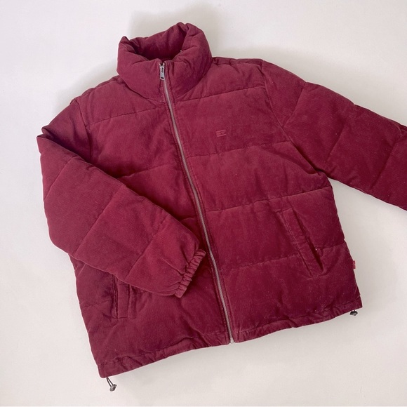 LEVI’S • XL Corduroy puffer jacket in burgundy - Picture 11 of 13
